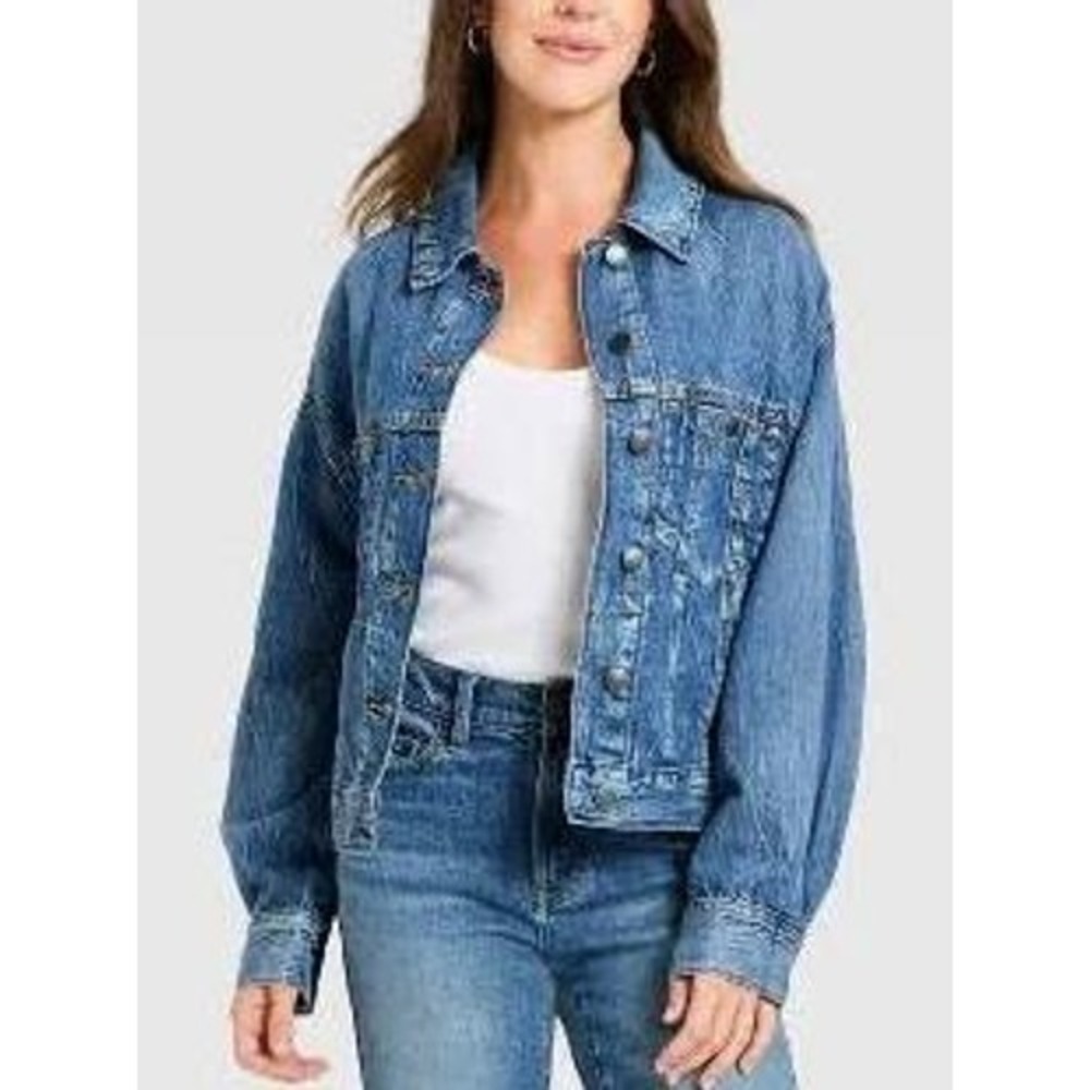 Universal Thread XL Blue Denim Jacket Womens Classic Casual‎ Jean Trucker